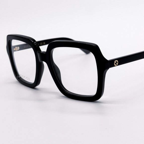 NEW GUCCI GG1318O 001 BLACK SQUARE WOMEN EYEGLASSES GUCCI - Picture 7 of 12